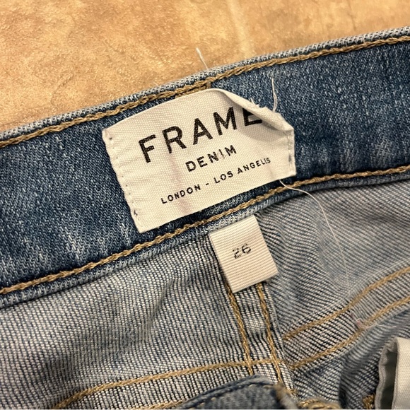 FRAME Le High Skinny Braided Jean Sandbar Wash—size 26 - Picture 7 of 11